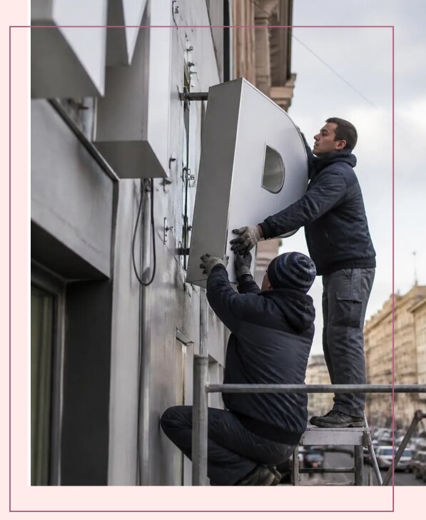 Изготовление и монтаж больших объемных букв в Донском