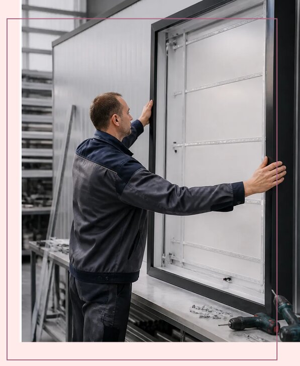 Изготовление композитного светового короба в Донском