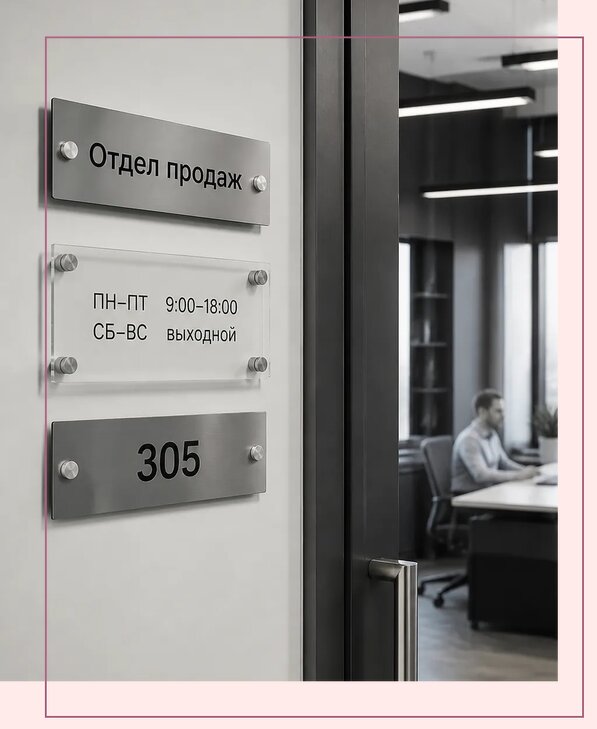 Офисные таблички на дверь в Донском по цене от 4965 р. | Аванза-Днс
